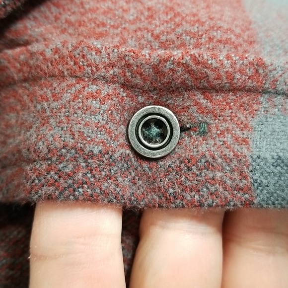 {Prana} The Brayden Long Sleeve Flannel Shirt in Gravel - Picture 9 of 16